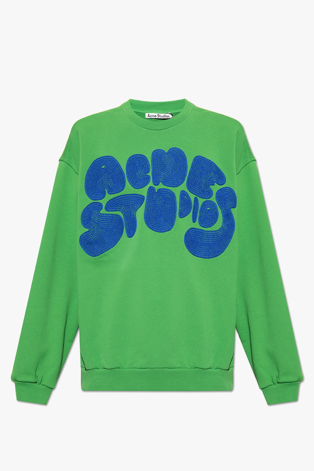 Acne studios green sweatshirt hotsell